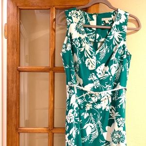 Green and White Hawaiian Dress